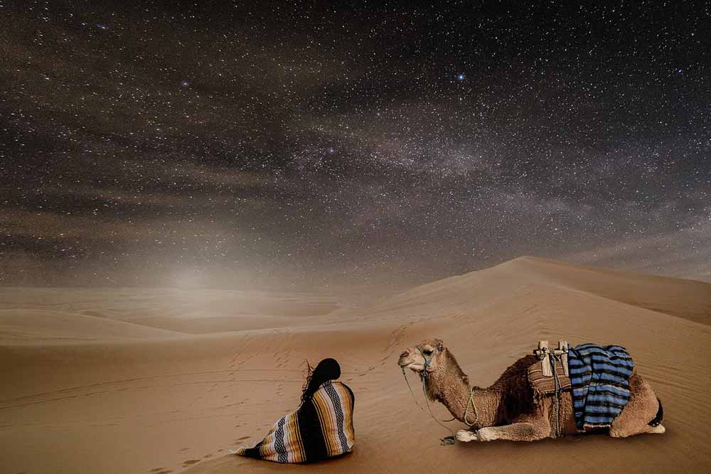 une nuit dans le désert de Sahara